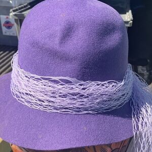 Purple Hat with Mesh Detail